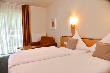 Bild von den Betten im Hotelzimmer Haulingbusch.