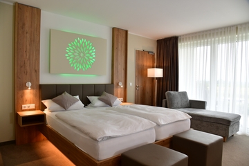 Innenansicht eines der Hotelzimmer des Hauses Timpenbusch.