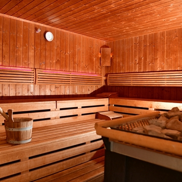 Innenansicht einer Sauna im Landhotel Hermannshöhe.