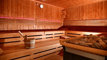 Innenansicht einer Sauna im Landhotel Hermannshöhe.